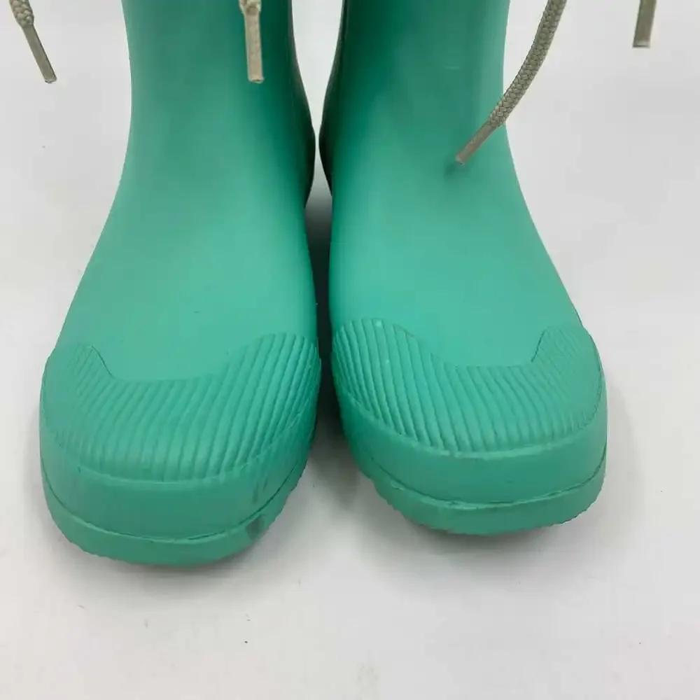 Nomad Front Tie Mint Rain Boots Kids Boots, Size 7 (Girls)